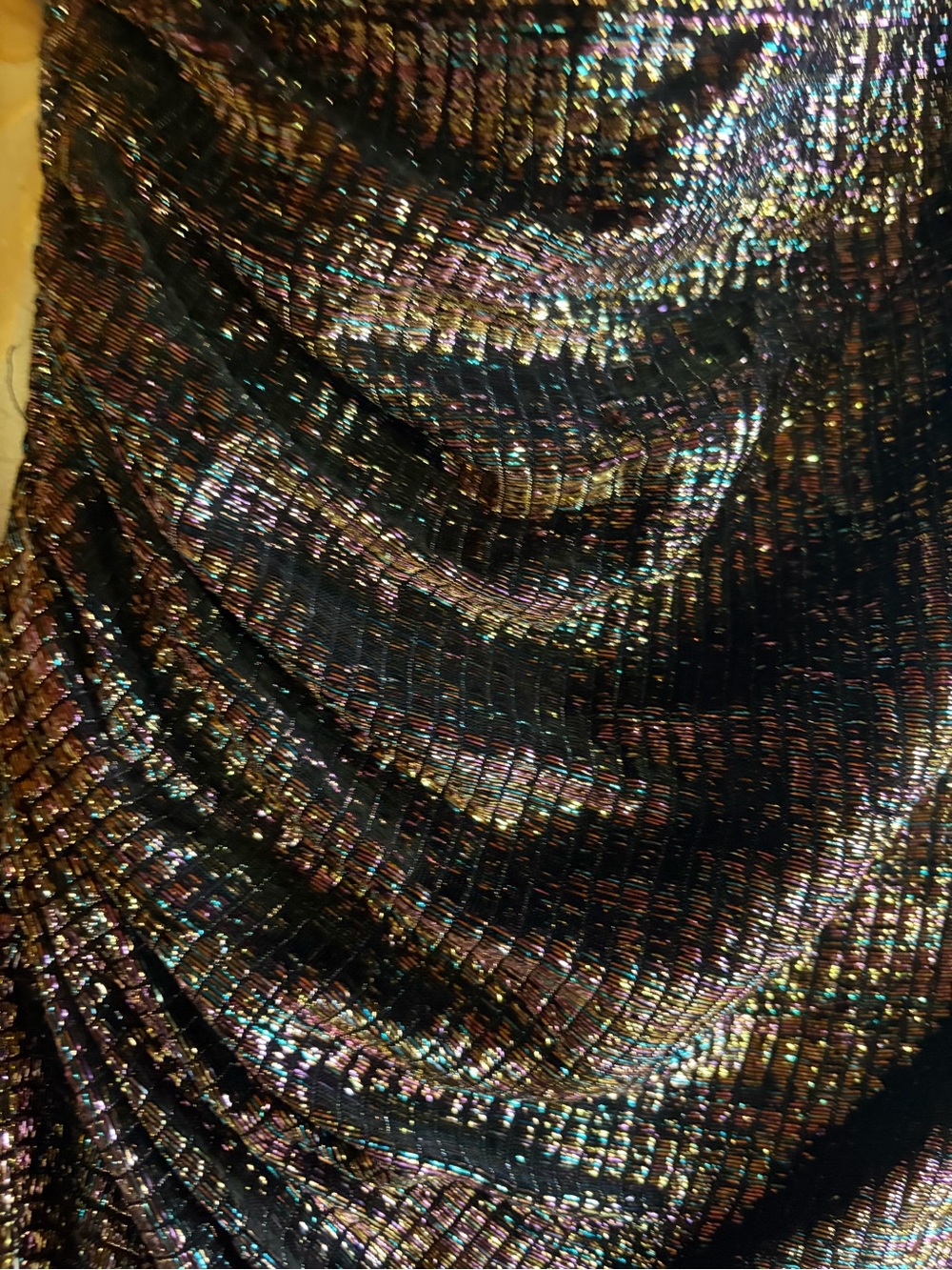 Vintage 70s New Leaf Rainbow Lame Disco Dress Small - Picture 4 of 6